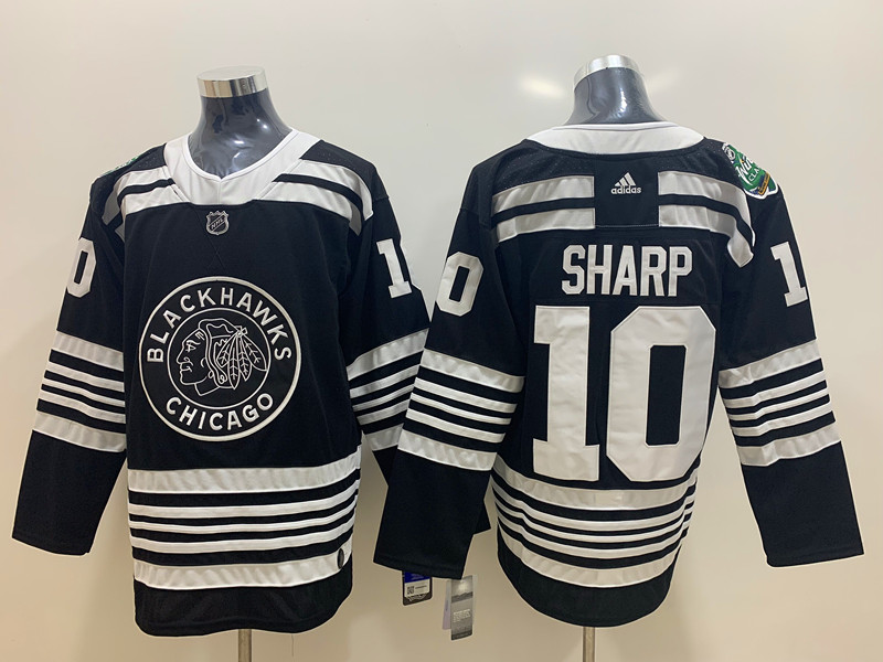 Men's Chicago Blackhawks Patrick Sharp #10 Black Breakaway Jersey